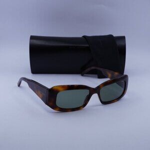 Saint Laurent SL418 002 Rectangle Sunglasses - Havana/Green